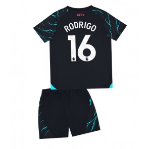 Manchester City Rodri Hernandez #16 Rezervni Dres za Dječji 2023-24 Kratak Rukavima (+ kratke hlače)